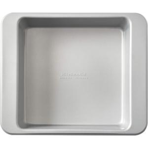 KitchenAid Nonstick Swiss Engineered Aluminized Steel Square Cake Pan, Dishwasher Safe, Pistachio, 9 Inch(Silver)