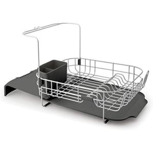 KitchenAid Satin Wire Expandable Dish Rack, 23.18-Inch, Gray