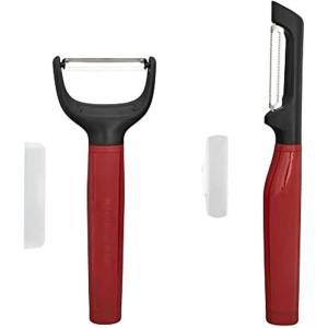 KitchenAid Universal Euro Y Peeler, Set Of 2, Black(Red)