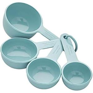 KitchenAid Universal Measuring Cup Set, 4-Piece, Blue Velvet(Aqua Sky)