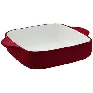KitchenAid Vitrified Stoneware Square Baker, 2-Quart, Pistachio(Red)