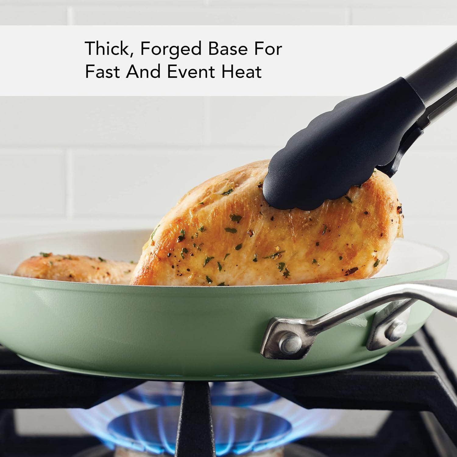 imageKitchenAid Hard Anodized Ceramic Nonstick Frying PanSkillet 10 Inch Pistachio