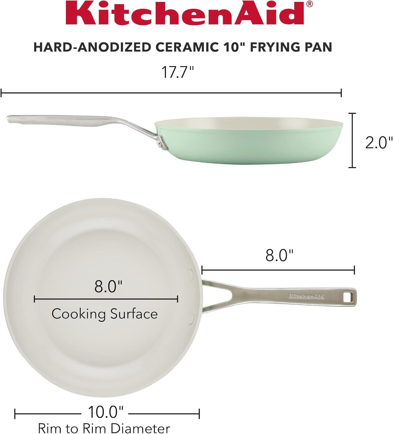 imageKitchenAid Hard Anodized Ceramic Nonstick Frying PanSkillet 10 Inch Pistachio