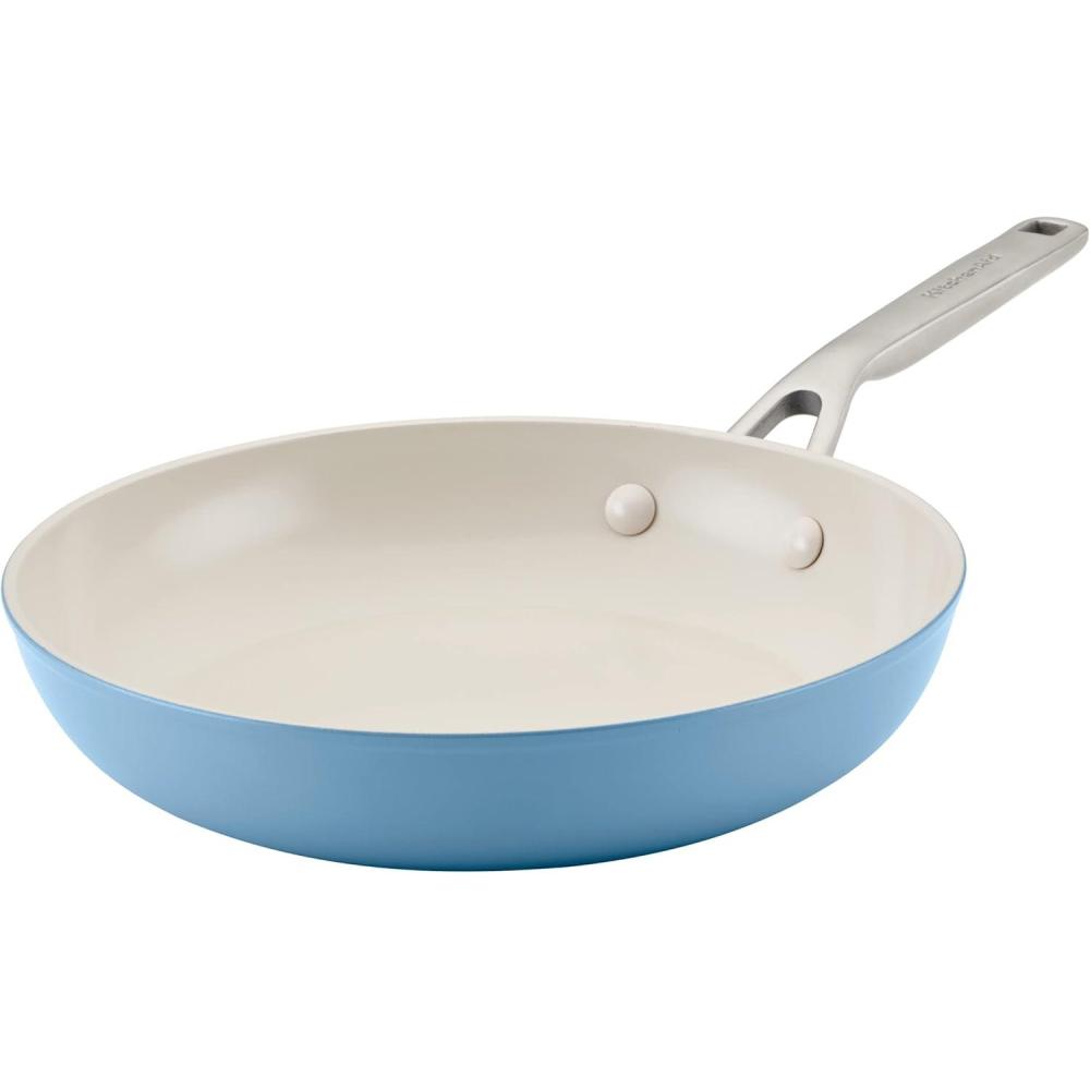 imageKitchenAid Hard Anodized Ceramic Nonstick Frying PanSkillet 10 Inch Blue Velvet