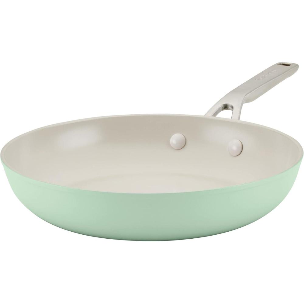 imageKitchenAid Hard Anodized Ceramic Nonstick Frying PanSkillet 10 Inch Pistachio