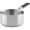imageKitchenAid 71018 Stainless Steel Saucepan with Pour Spouts 1 Quart  Brushed Stainless SteelBrushed Stainless Steel
