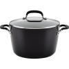 imageKitchenAid 84805 Hard Anodized Nonstick Stockpot with Lid 8 Quart  Onyx Black
