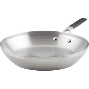 KitchenAid 71025 Stainless Steel Frying Pan/Skillet, 12 Inch – Brushed Stainless Steel