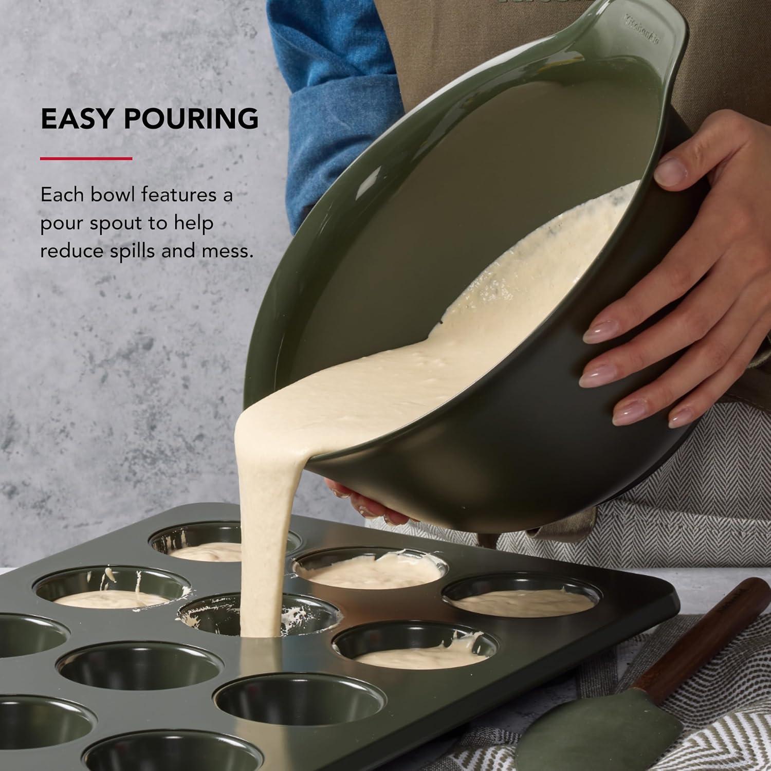 imageKitchenAid Stainless Steel Mixing Bowls Set Of 3Evergreen