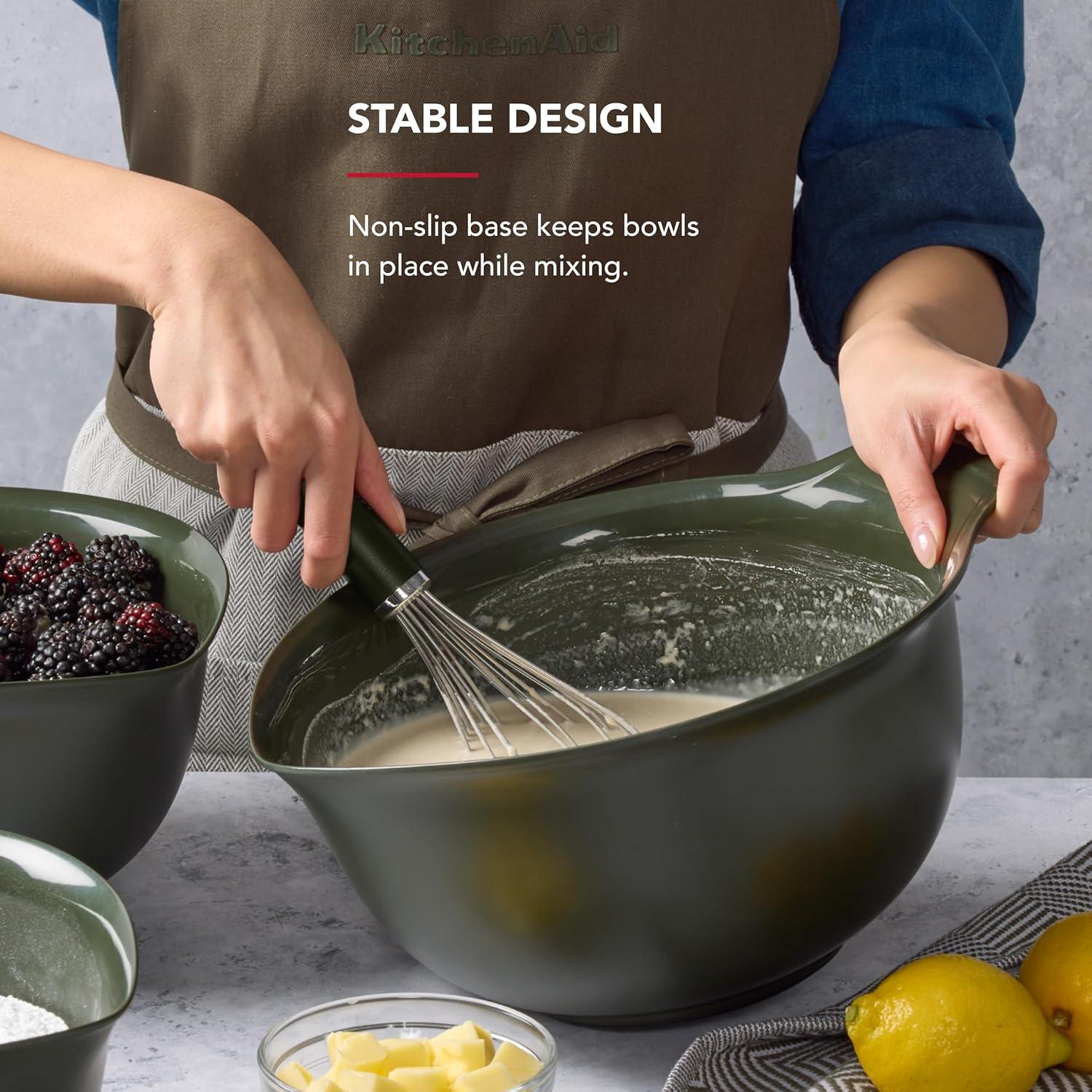 imageKitchenAid Stainless Steel Mixing Bowls Set Of 3Evergreen