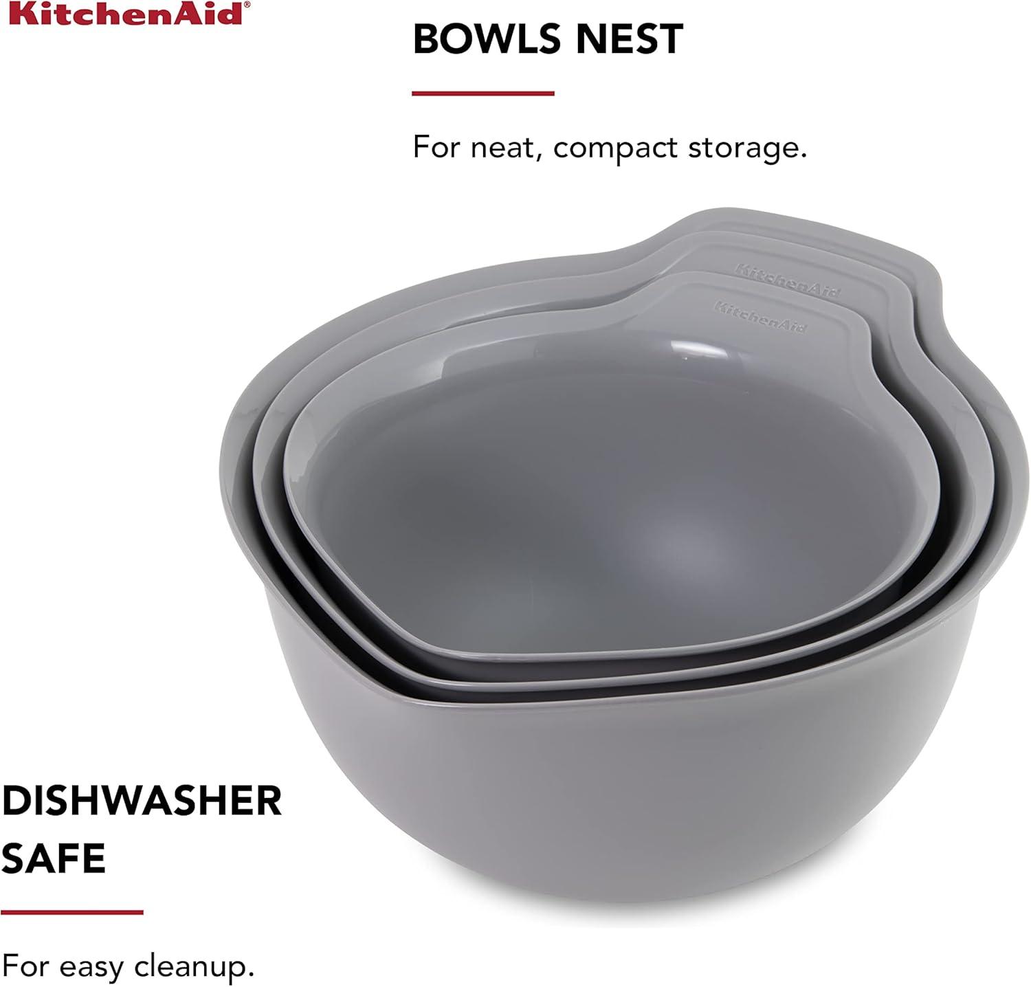 imageKitchenAid Stainless Steel Mixing Bowls Set Of 3Gray