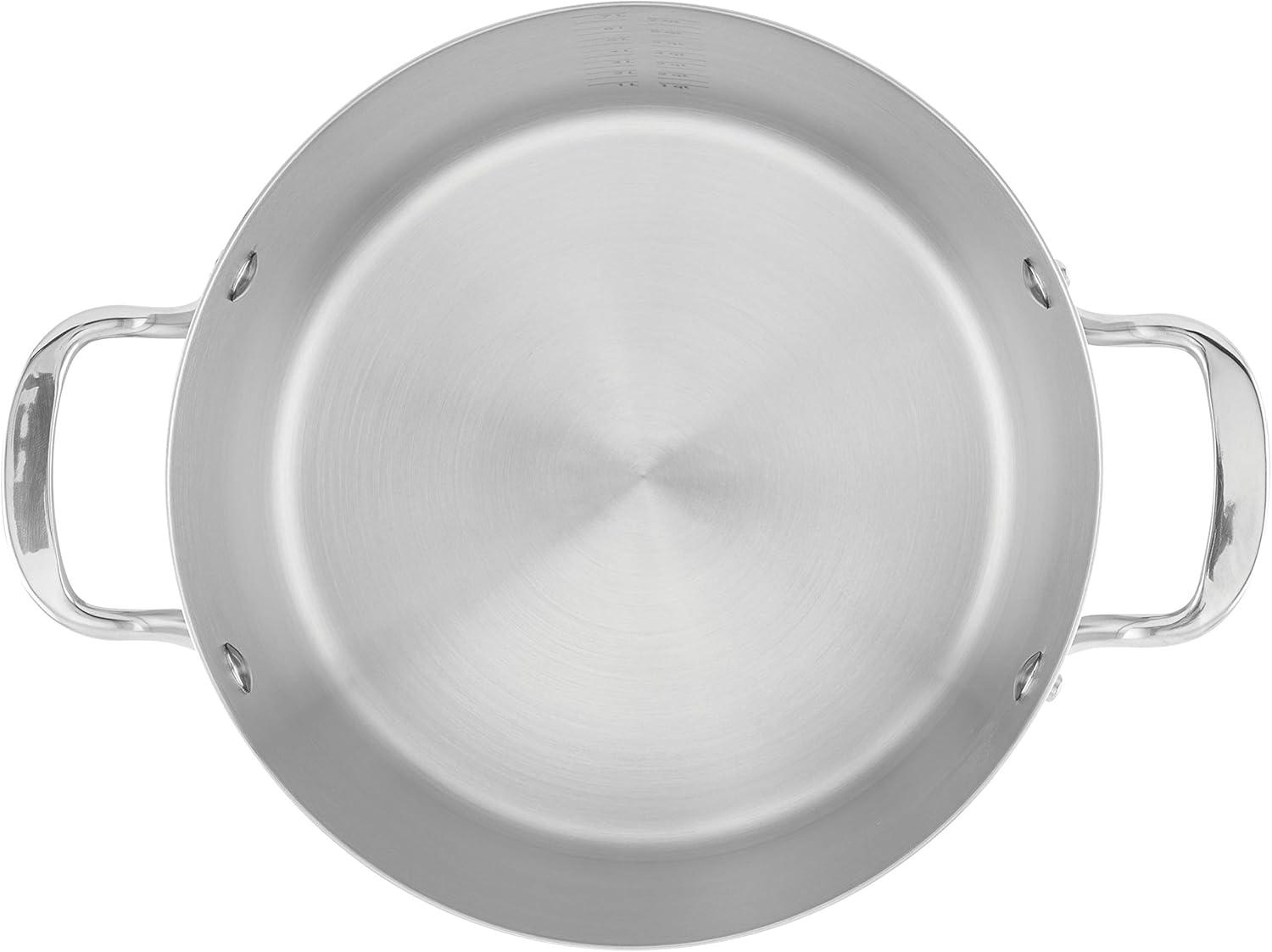imageKitchenAid 71003 3Ply Base Brushed Stainless Steel Stock PotStockpot with Lid 8 Quart