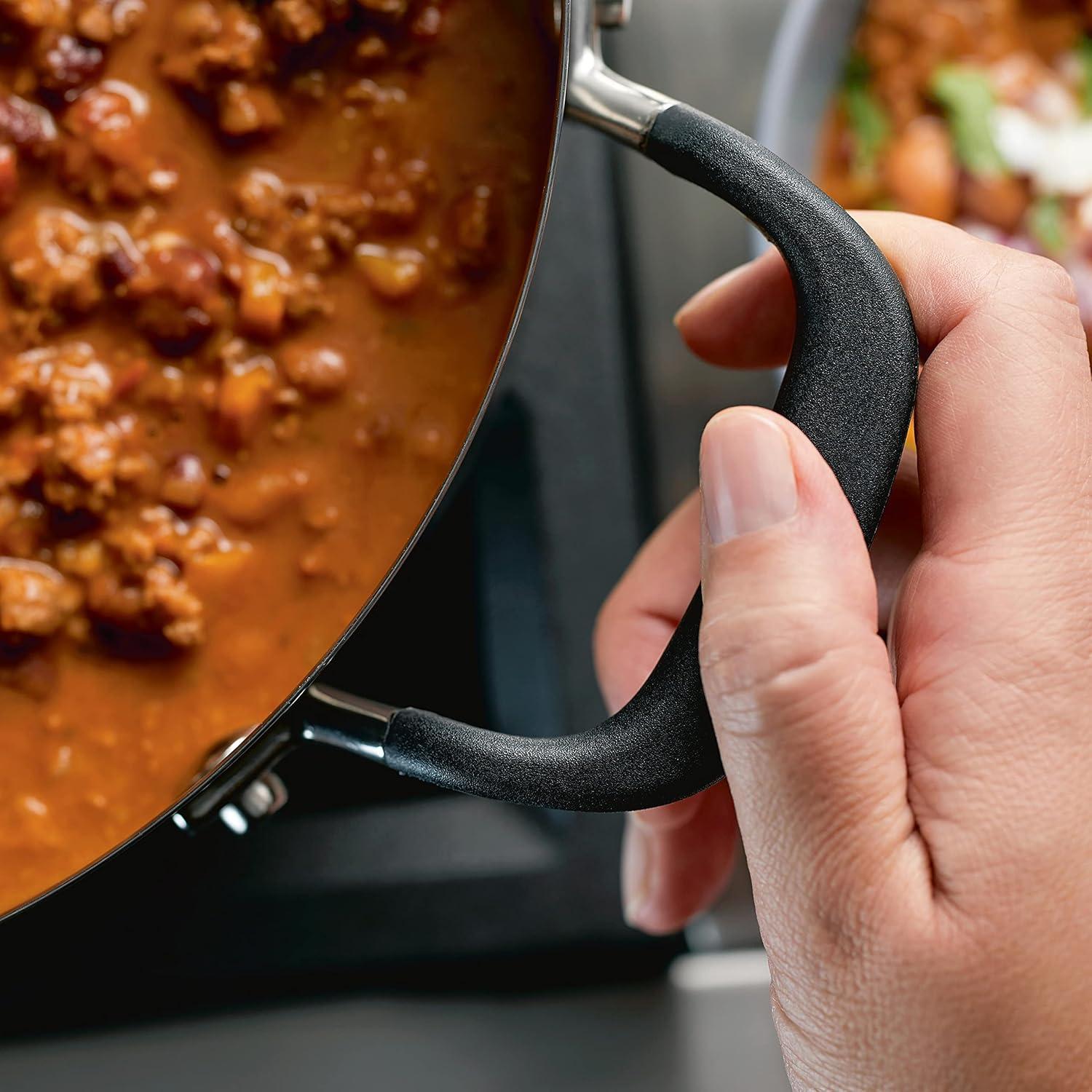 imageKitchenAid 71011 3Ply Base Brushed Stainless Steel Casserole DishPan with Lid 4 QuartBrushed Stainless Steel