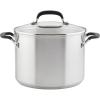 imageKitchenAid 71022 Stainless Steel Stockpot with Measuring Marks and Lid 8 Quart  Brushed Stainless Steel