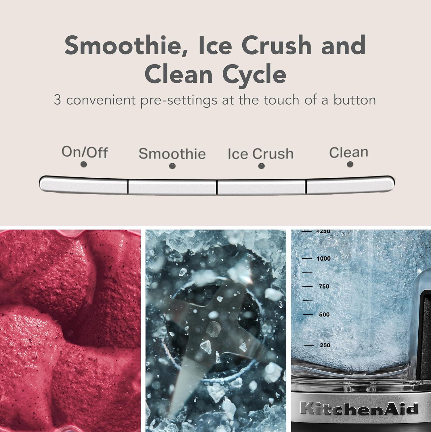 imageKitchenAid Pure Power Blender with 2 Personal Blending Jars KSB2078 Matte Charcoal GreyPorcelain White