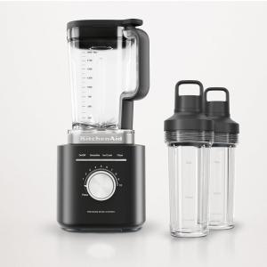 KitchenAid Pure Power Blender with 2 Personal Blending Jars, KSB2078, Matte Charcoal Grey(Black Matte)