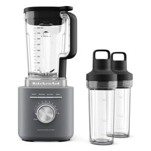 KitchenAid Pure Power Blender with 2 Personal Blending Jars, KSB2078, Matte Charcoal Grey(Matte Charcoal Grey)