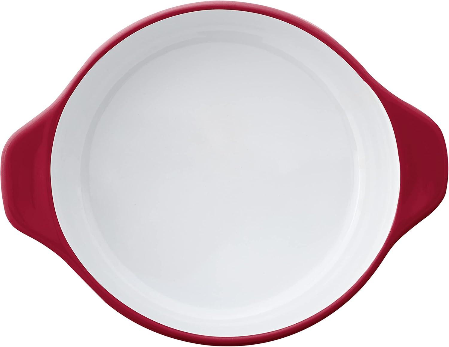 imageKitchenAid Vitrified Stoneware Round Casserole Baker 2Quart RedRed