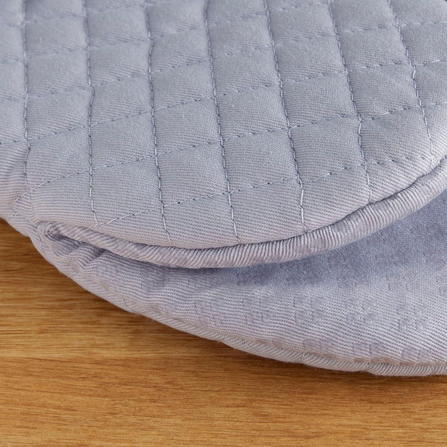 imageKitchenAid Asteroid Mini Oven Mitt Set 55x8 Dark Green 2 PieceLavender Cream