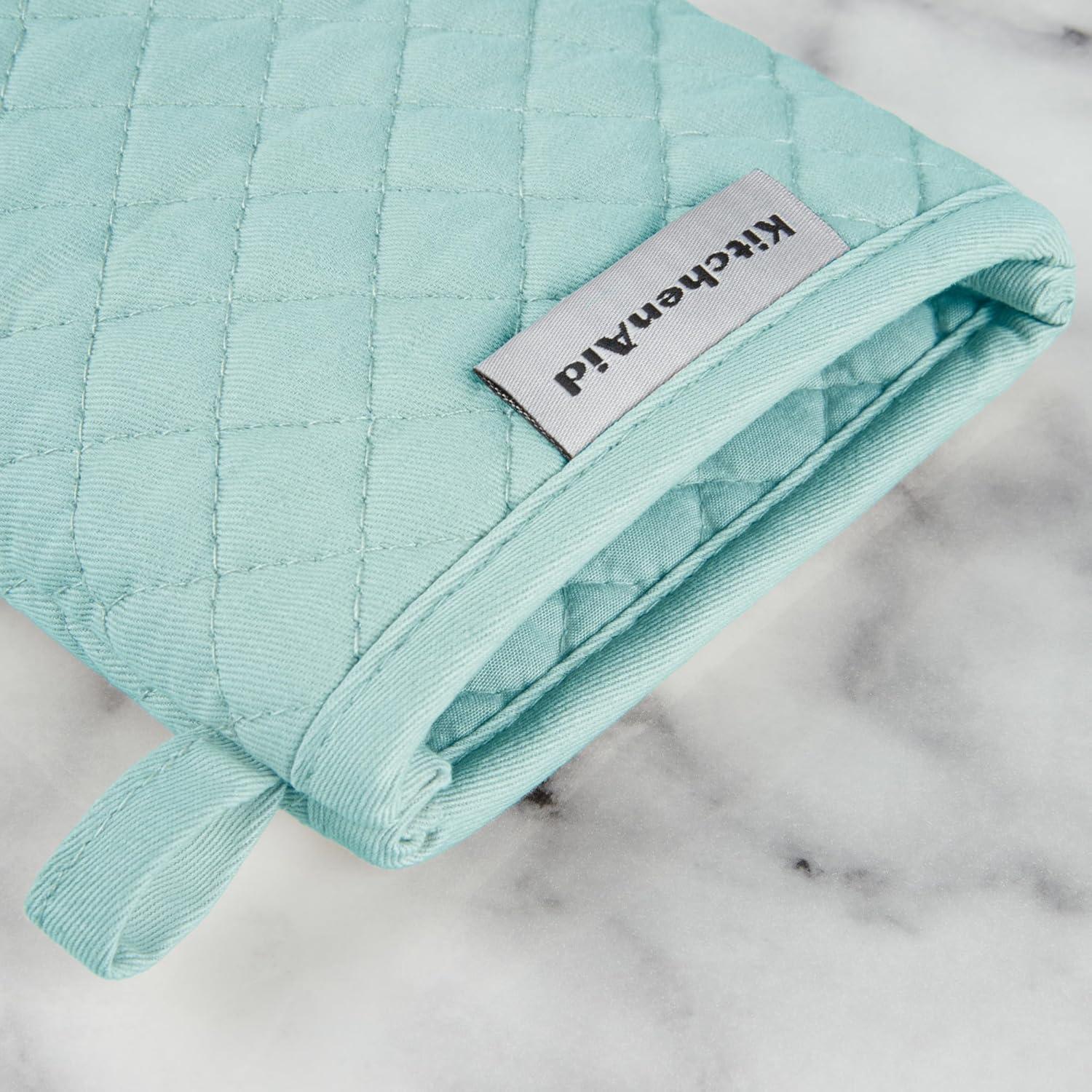 imageKitchenAid Asteroid Mini Oven Mitt Set 55x8 Dark Green 2 PieceMineral Water