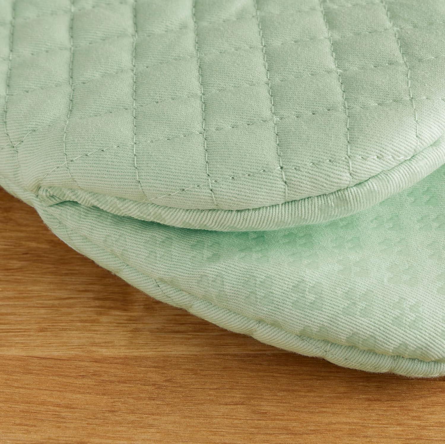 imageKitchenAid Asteroid Mini Oven Mitt Set 55x8 Dark Green 2 PiecePistachio Green