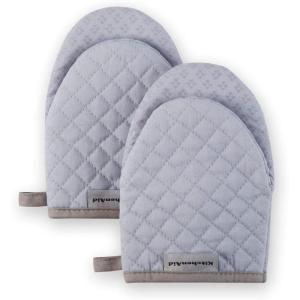 KitchenAid Asteroid Mini Oven Mitt Set, 5.5″x8″, Dark Green, 2 Piece(Lavender Cream)