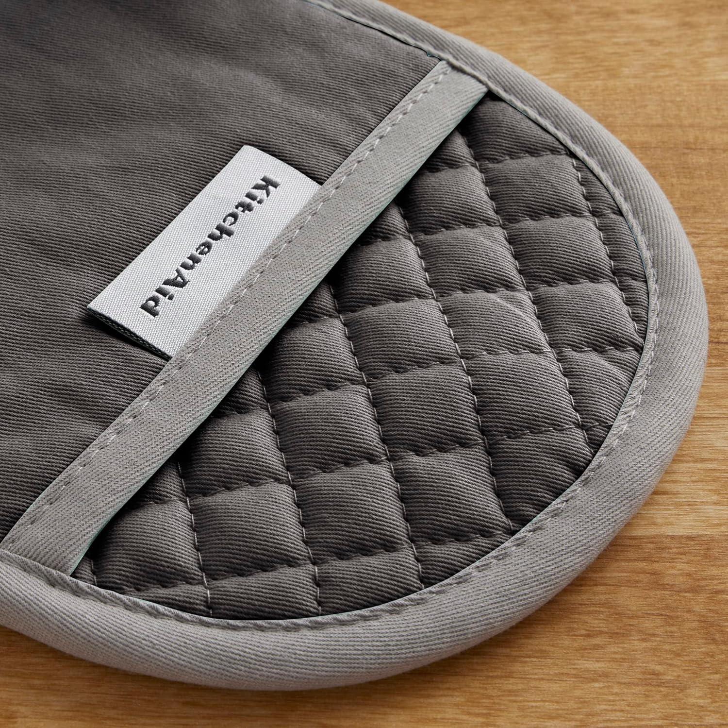 imageKitchenAid Asteroid Pot Holder 2Pack Set Charcoal Grey 65x10Charcoal Grey