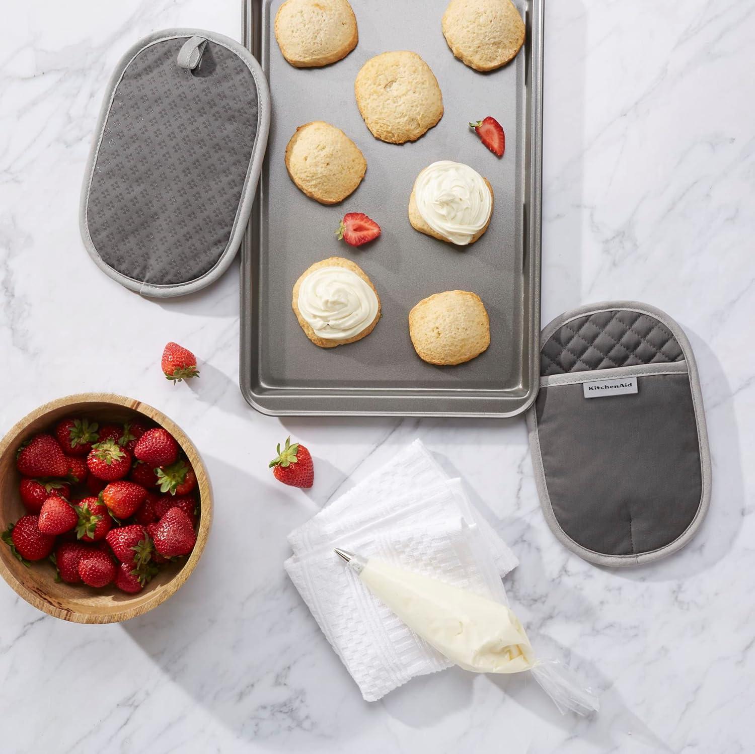 imageKitchenAid Asteroid Pot Holder 2Pack Set Charcoal Grey 65x10Charcoal Grey