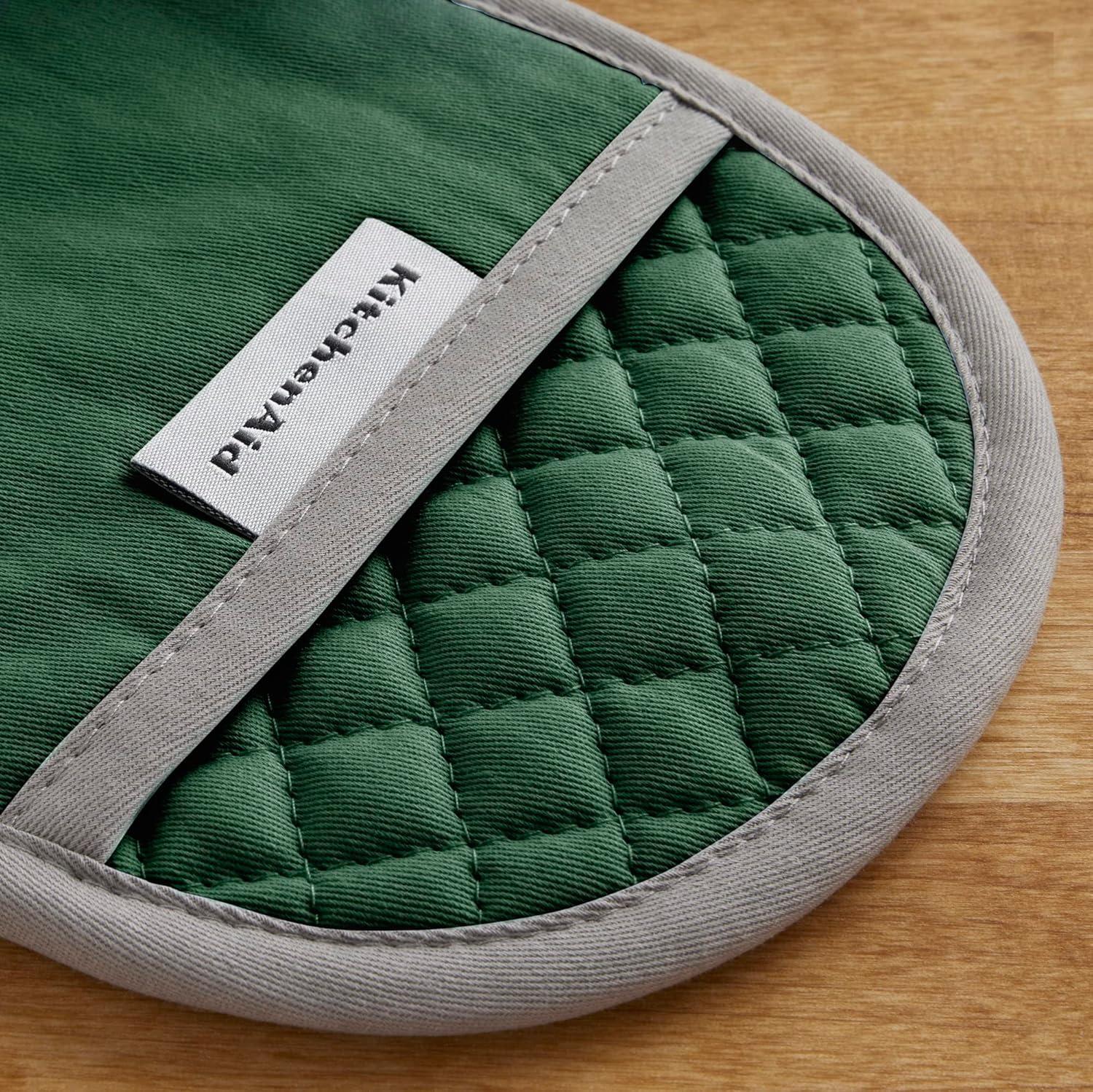 imageKitchenAid Asteroid Pot Holder 2Pack Set Charcoal Grey 65x10Dark Green