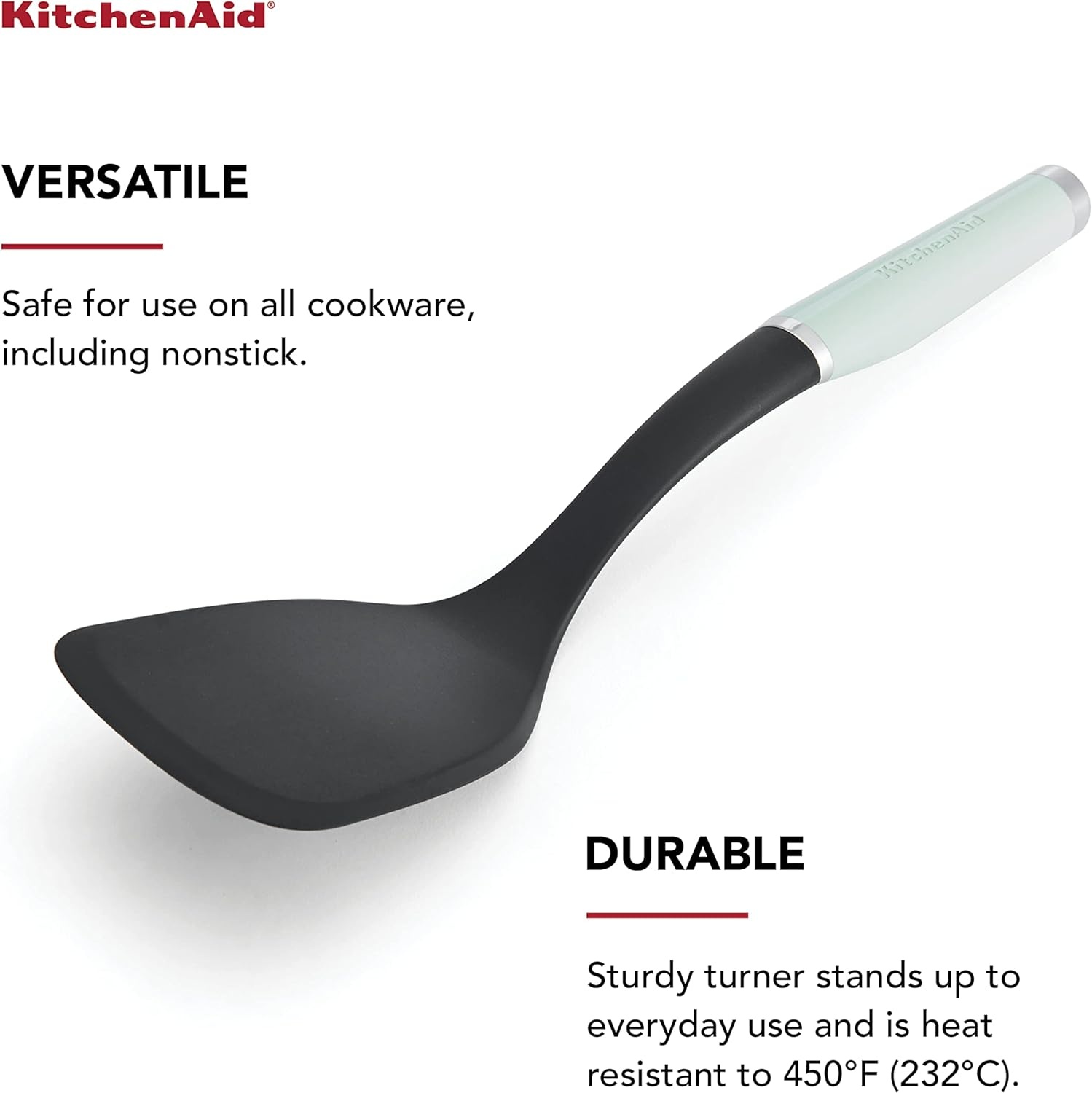 imageKitchenAid KE001OHPIA Classic Nylon Large Solid TurnerPistachio