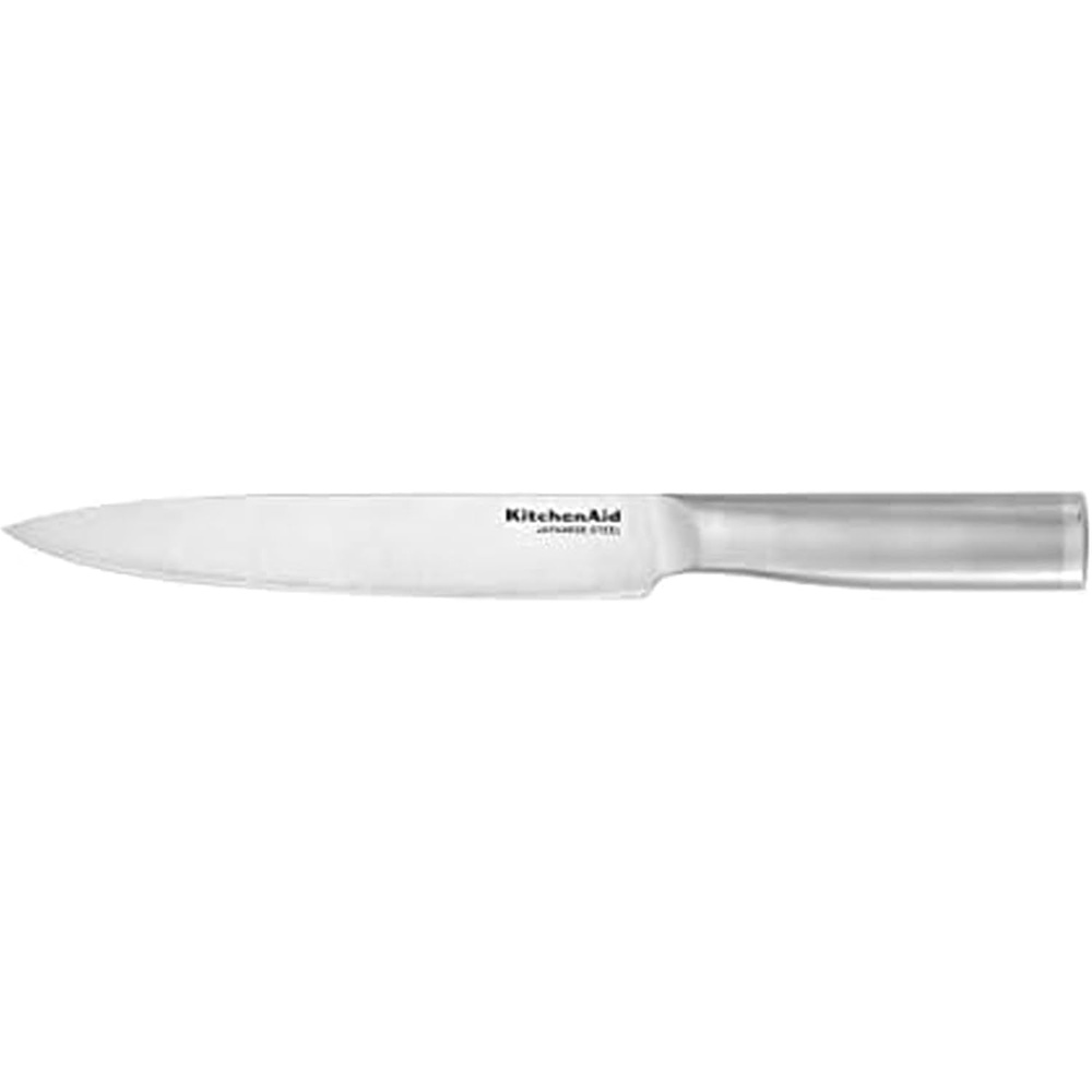 image:imageKitchenAid Gourmet Forged TripleRivet Serrated Bread Knife with CustomFit Blade Cover 8inch Sharp Kitchen Knife Japanese Stainless Steel Blade Black8Inch Slicer Knife